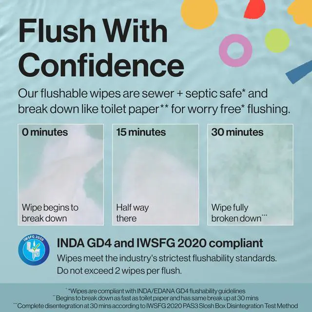 Alt view image 4 of 7 - Toddler Hypoallergenic Flushable Wipes, 126 Count