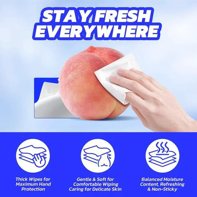 Alt view image 6 of 7 - On-the-Go Flushable Butt Wipes, 56 Count (8 Packs of 7)