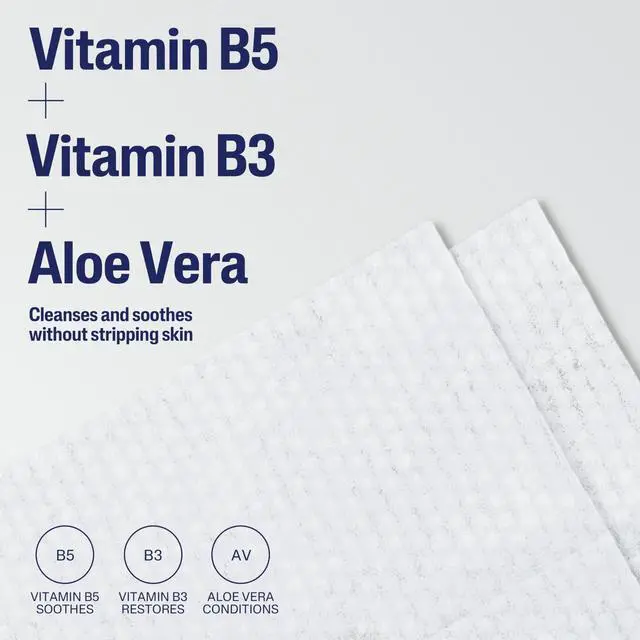 Alt view image 4 of 7 - Face and Body Wipes, Gentle Skin Cleansing Cloths, 50 Count, Twin Pack, for Dry, Sensitive Skin, Flip Top Closure, Great for the Gym, Travel, in the Car, Hypoallergenic, Fragrance Free