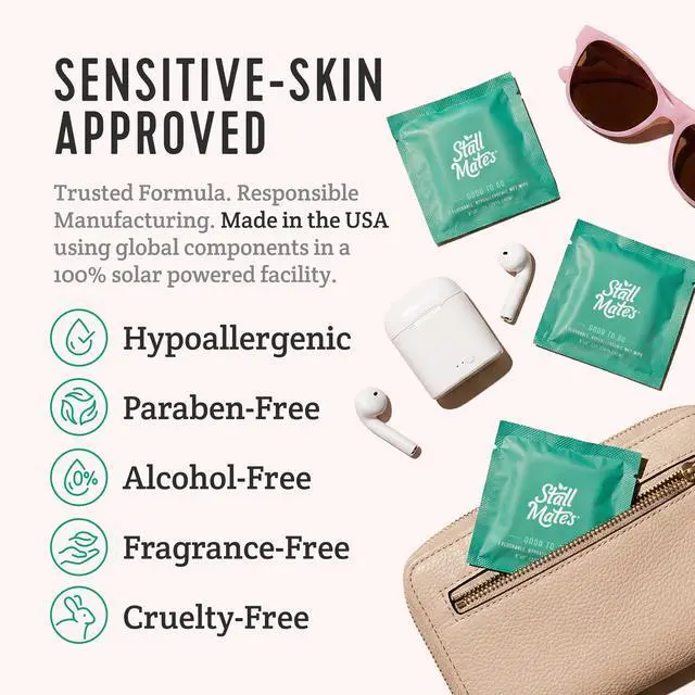Alt view image 5 of 7 - Flushable Wipes - Individually Wrapped Travel Flushable Wipes for Women and Men, Unscented Personal Bathroom Wipes with Cucumber, Vitamin-E & Aloe, Fresh Clean, (30 on-the-go singles)