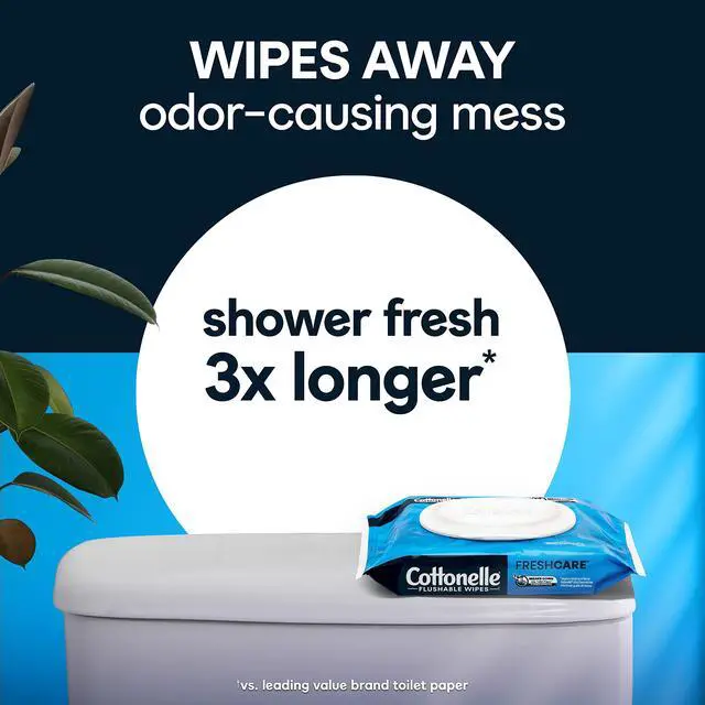 Alt view image 2 of 7 - Flushable Wet Wipes for Adults, 2 Flip-Top Packs, 42 Wipes per Pack (84 Wipes Total)
