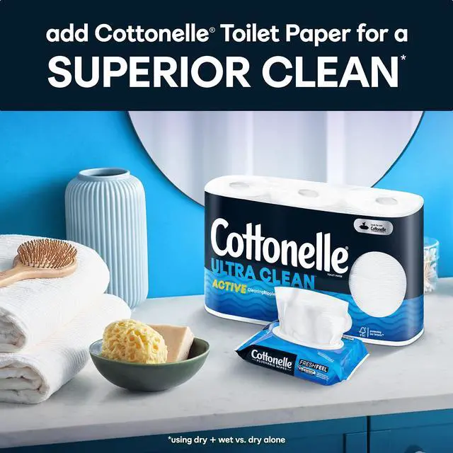Alt view image 5 of 7 - Flushable Wet Wipes for Adults, 2 Flip-Top Packs, 42 Wipes per Pack (84 Wipes Total)