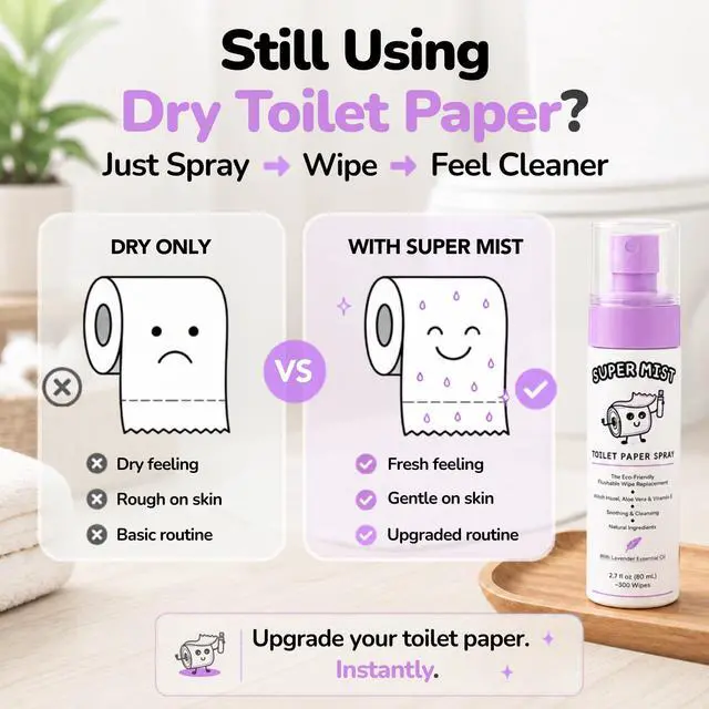 Alt view image 2 of 7 - Toilet Paper Spray (2.7 fl oz) Upgrade Toilet Paper for a Fresher, Cleaner Feel | A Better Hygiene Experience | Soothing Witch Hazel & Aloe Formula | Travel Friendly