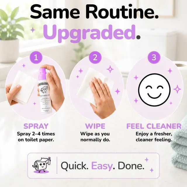Alt view image 3 of 7 - Toilet Paper Spray (2.7 fl oz) Upgrade Toilet Paper for a Fresher, Cleaner Feel | A Better Hygiene Experience | Soothing Witch Hazel & Aloe Formula | Travel Friendly
