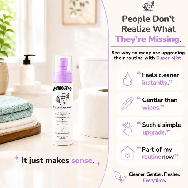 Alt view image 5 of 7 - Toilet Paper Spray (2.7 fl oz) Upgrade Toilet Paper for a Fresher, Cleaner Feel | A Better Hygiene Experience | Soothing Witch Hazel & Aloe Formula | Travel Friendly