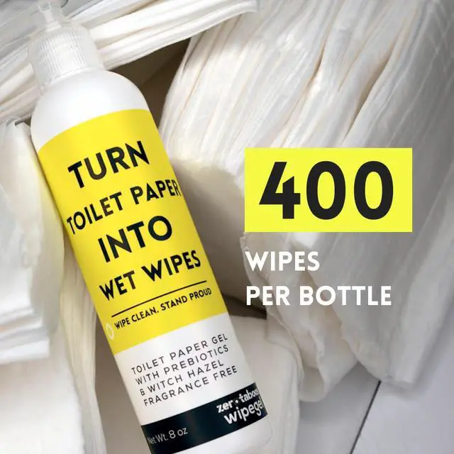Alt view image 4 of 7 - Wipegel | Witch Hazel Cleansing Gel with Prebiotics | Turns Toilet Paper into Gentle, Flushable Wipes | For Sensitive Skin & Daily Freshness | Up to 400 Uses | Fragrance-Free & Septic Safe