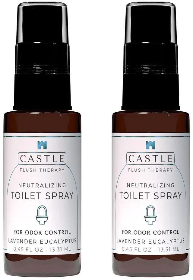 Main image of Flush Therapy Neutralizing Toilet Spray | Odor Control: Mist Over the Water Surface, Go, Then Flush | Bathroom Freshening | Neutralizes Odors | Lavender and Eucalyptus | 0.45 oz (2 Pack)