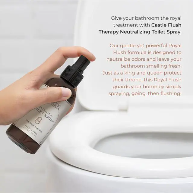 Alt view image 3 of 6 - Flush Therapy Neutralizing Toilet Spray | Odor Control: Mist Over the Water Surface, Go, Then Flush | Bathroom Freshening | Neutralizes Odors | Lavender and Eucalyptus | 0.45 oz (2 Pack)
