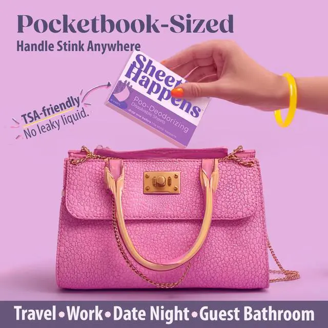Alt view image 5 of 6 - Pre-Poo Toilet Sheets, Lavender Field Scent, 2 Pack, 40 Dissolvable Odor-Stopping Sheets, Toilet Spray Alternative That Removes Poop Odor Quietly, Septic Safe, Travel Essentials