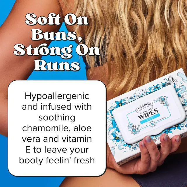 Alt view image 4 of 7 - Unscented Flushable Wipes - Made with Plant Based Fibers, Aloe, Vitamin E, Chamomile, and Oat Extract - Adult Wet Wipes - 150 count - Septic & Sewer Safe - Fragrance Free Packaging May Vary