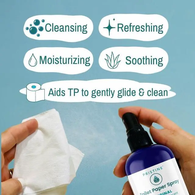 Alt view image 5 of 7 - Toilet Paper Spray, As Seen on Shark Tank, Flushable Wipe Alternative, Personal Cleansing Bathroom Spray for Regular Toilet Tissue, Bidet Alternative, Made in USA, Original, 1oz Travel Size