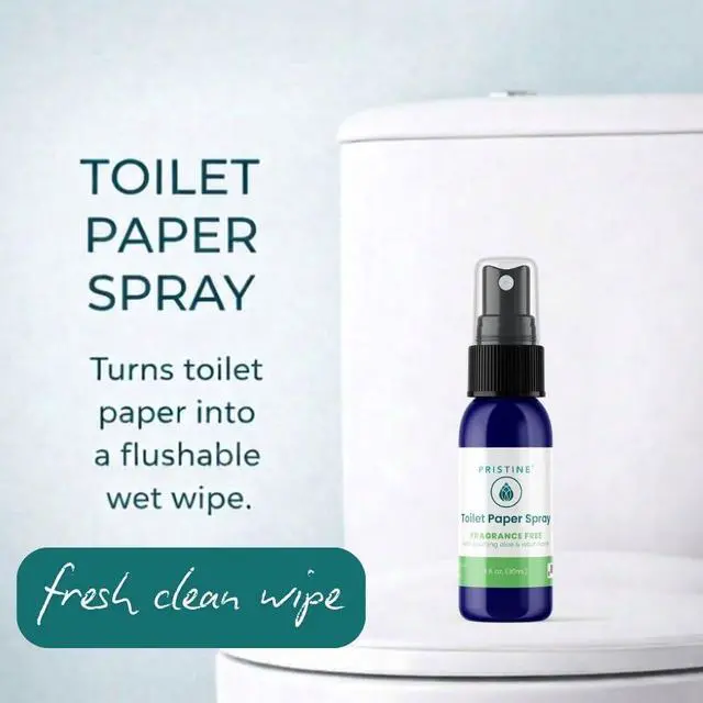 Alt view image 2 of 7 - Toilet Paper Spray, As Seen on Shark Tank, Flushable Wipe Alternative, Personal Cleansing Bathroom Spray for Regular Toilet Tissue, Bidet Alternative, Made in USA, Fragrance Free, 1oz Bottle