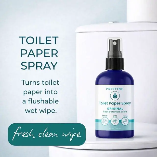 Alt view image 2 of 7 - Toilet Paper Spray, As Seen on Shark Tank, Flushable Wipe Alternative, Personal Cleansing Bathroom Spray for Regular Toilet Tissue, Bidet Alternative, Made in USA, Original, 4oz Bottle