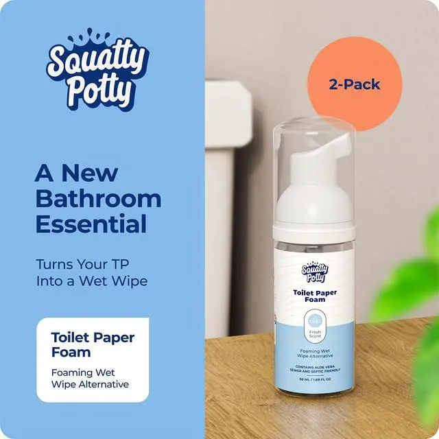 Alt view image 2 of 7 - Toilet Tissue Paper Foam Instant Wet Wipe Alternative - 2 Pack, 50 ml, 1.69 Fl Oz
