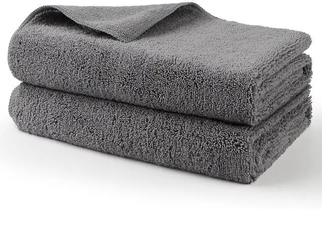 Main image of Professional Large Microfiber Car Drying Towels 2 Pack, Lint Free, Scratch Free, Highly Absorbent Drying Towel for Cars, SUVs, RVs, Trucks, and Boats,31" x 24",Grey