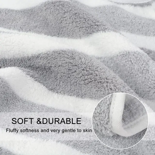 Alt view image 6 of 7 - Microfiber Hand Towels for Bathroom Soft and Absorbent Face Towels Grey Bathroom Hand Towels for SPA Hair Bath 16inchx30inch 2 Pack
