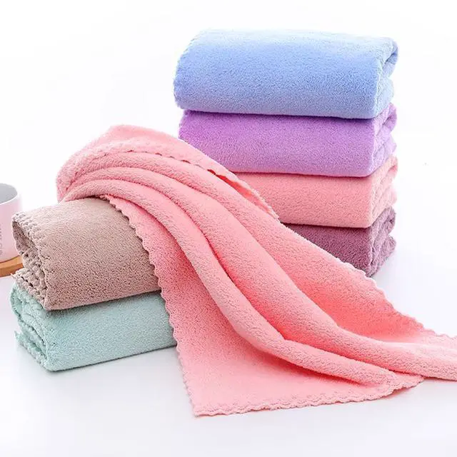 Alt view image 2 of 7 - Premium Coral velvet Washcloths Set-5 Pack, Ultra Soft & Highly Absorbent Face Towels for Bath, Spa & Gym, Soft Feel Fingertip Towels Quick Drying Microfiber Hand Towel 29.5 x 13.8Large Wash Cloths.