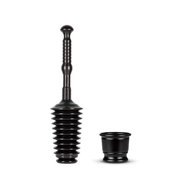 Main image of MP500-B3 Heavy Duty Bathroom Toilet Plunger Kit with Short Bucket/Caddy. Equipped with Air Release Valve, Black