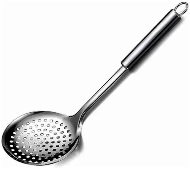 Main image of 13.2" Stainless Steel Cooking Skimmer Spoon Metal Slotted Spoon for Straining, Ideal for Frying, Skimmer Ladle Sspoons Kitchen Utensils Fryer Scoop