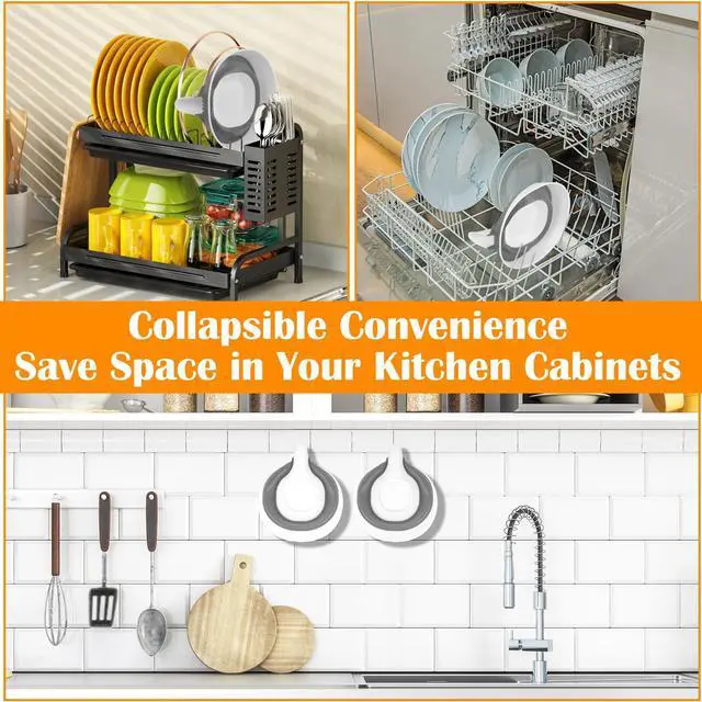 Alt view image 3 of 7 - Collapsible Colander - Small Strainer Basket, Side-Drain Design, Dishwasher Safe Food Strainer for Pasta, Fruits, Vegetables