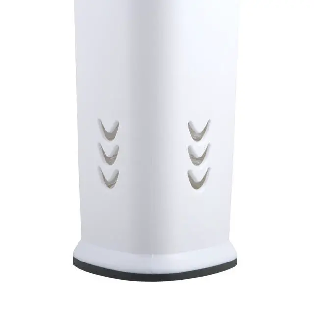 Alt view image 5 of 5 - Covered Toilet Brush and Caddy with Splash Guard & Non-Skid Base, 2-Piece, White