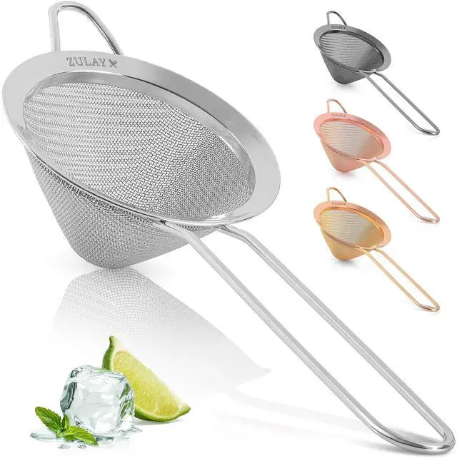 Main image of 304 Stainless Steel Fine Mesh Strainer 3.35 in - Strainers Fine Mesh, Tea Strainers for Loose Tea - Perfect for Tea, Cocktails, Juicing, Drinks, Liquids, Matcha, Coffee & More