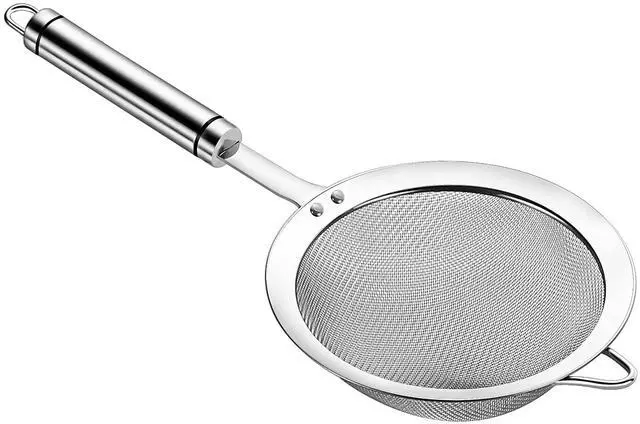 Main image of 304 Stainless Steel Fine Mesh Strainers for Kitchen, Colander-Skimmer with Handle, Sieve Sifters for Food, Tea, Rice, Oil, Noodles, Fruits, Vegetable 5.51 inch Medium