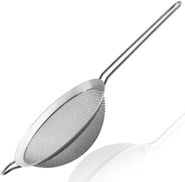 Main image of Fine Mesh Strainers - Premium Stainless Steel Colander Sieve Sifters, with Durable Mesh and Sturdy Handle, Excellent for Sifting Dry ingredients, Flour, Pastas, Rice, Tea (5.5")