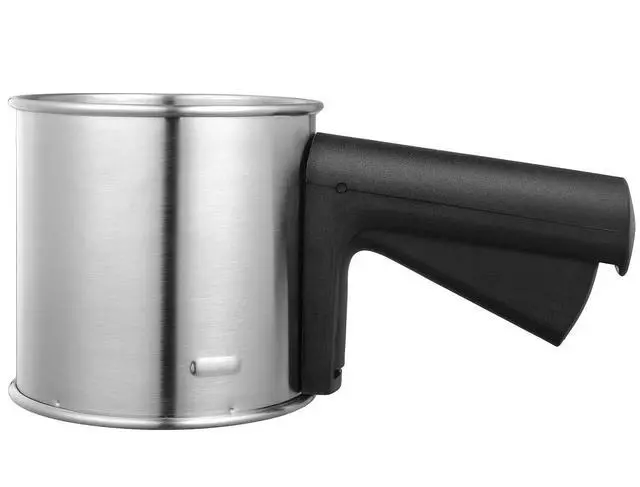 Alt view image 6 of 6 - 3 Cup Flour Sifter for Baking, Handheld Strainer Sifter Stainless Steel, Hand Crank Squeeze Sieve for Baking w/Comfortable Handle for Flour Powdered Sugar Cake - Baker Supplies