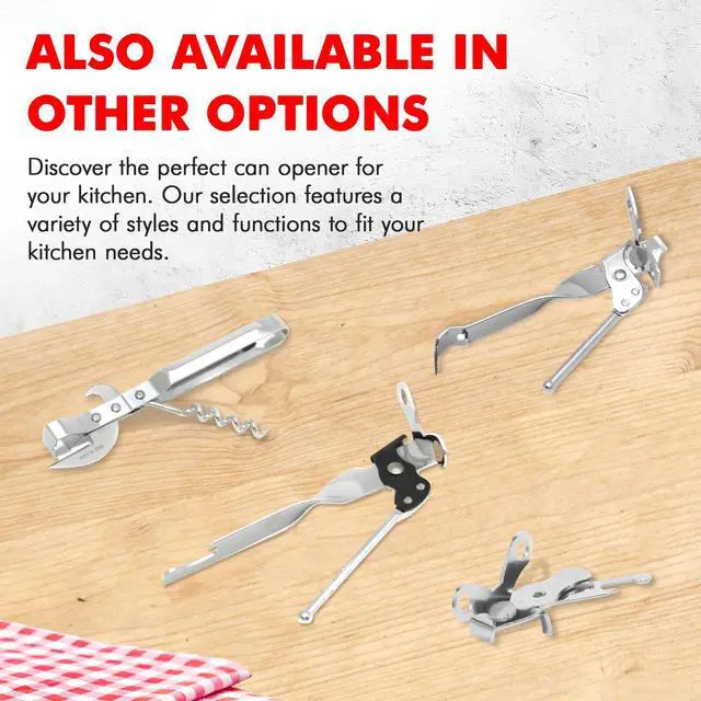 Alt view image 7 of 7 - Select Can Opener with Tapper, 6.5 inches in length, Nickle Plated