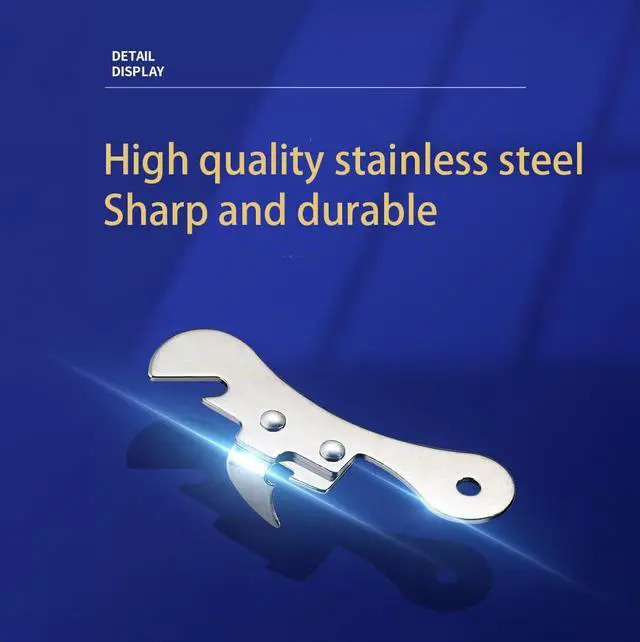Alt view image 3 of 7 - Can Opener Manual Stainless Steel Camping Can Opener, Portable Bottle Opener (2 Pieces)
