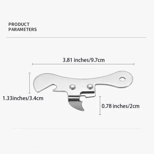 Alt view image 6 of 7 - Can Opener Manual Stainless Steel Camping Can Opener, Portable Bottle Opener (2 Pieces)