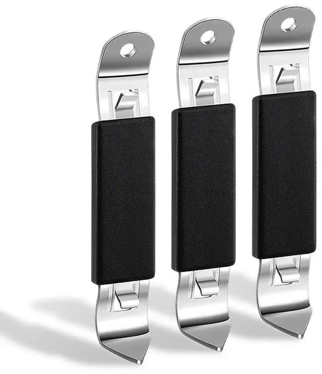 Main image of 3 Pack Magnetic Bottle Openers Stainless Steel Flat Bottle Opener, Solid and Beer Openers Small Bottle Opener Can Tapper with Magnet for Camping and Traveling