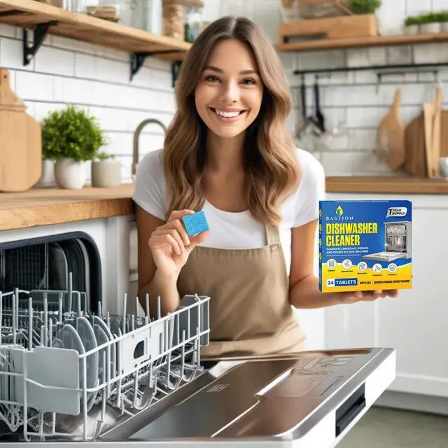 Alt view image 6 of 6 - Dishwasher Cleaner Tablets - 24 Tablets (1-Year Supply) Lemon-Scented, Heavy Duty Cleaning Descaler Pods for Dish Washer, Deep Cleans & Maintains Your Dishwashing Machine for Optimal Performance