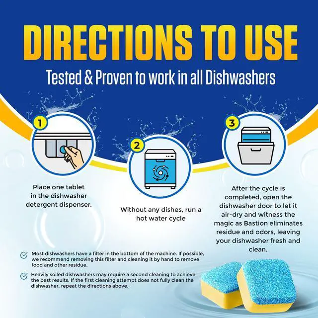Alt view image 4 of 6 - Dishwasher Cleaner Tablets - 24 Tablets (1-Year Supply) Lemon-Scented, Heavy Duty Cleaning Descaler Pods for Dish Washer, Deep Cleans & Maintains Your Dishwashing Machine for Optimal Performance