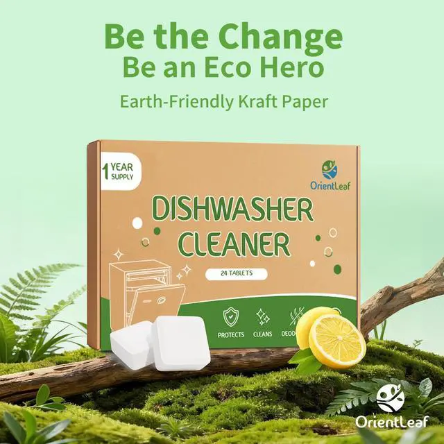 Alt view image 6 of 6 - Dishwasher Cleaner And Deodorizer 24 Pack, 1 Year Supply Dishwasher Cleaning Tablets, Descaler, Removes Limescale, Hard Water Marks, Grease and Odors, Lemon Scent