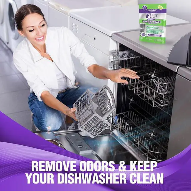 Alt view image 5 of 5 - Dishwasher Cleaner Tablets with iFLObiotic Deep Cleaning Dishwasher and Deodorizer Tablets to Eliminate Dish Washer Odor, Remove Residue & Freshen Dish Washer Machine Cleaner, 6 Pack