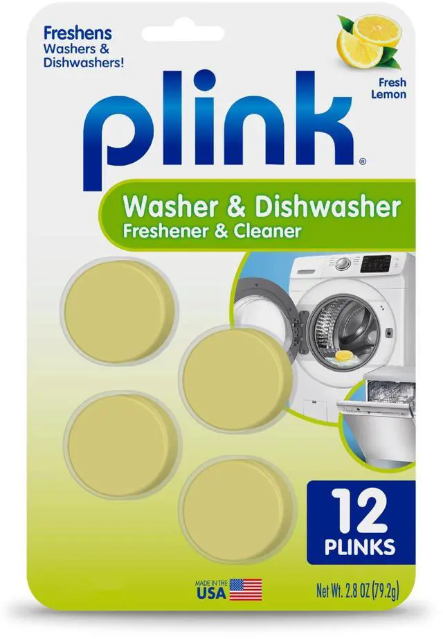 Main image of Washing Machine and Dishwasher Cleaner and Freshener, Prevents Residue and Removes Odors in Kitchen and Laundry Room Appliances, Septic-Friendly, Made in the USA, Lemon Scent, 12 Tablets