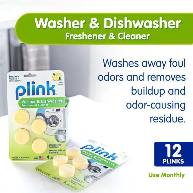 Alt view image 2 of 7 - Washing Machine and Dishwasher Cleaner and Freshener, Prevents Residue and Removes Odors in Kitchen and Laundry Room Appliances, Septic-Friendly, Made in the USA, Lemon Scent, 12 Tablets