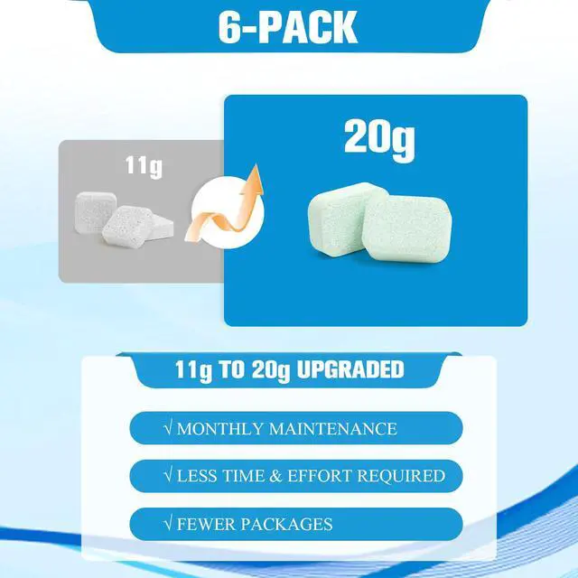 Alt view image 3 of 7 - 6-Pack Dishwasher Detergent and Deodorizer Tablets, Deep Clean Formula, Dishwasher Safe, Removes Scale, Odors, and Hard Water Residue (Lemon Scent)