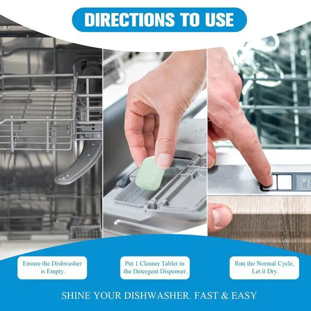 Alt view image 4 of 7 - 6-Pack Dishwasher Detergent and Deodorizer Tablets, Deep Clean Formula, Dishwasher Safe, Removes Scale, Odors, and Hard Water Residue (Lemon Scent)