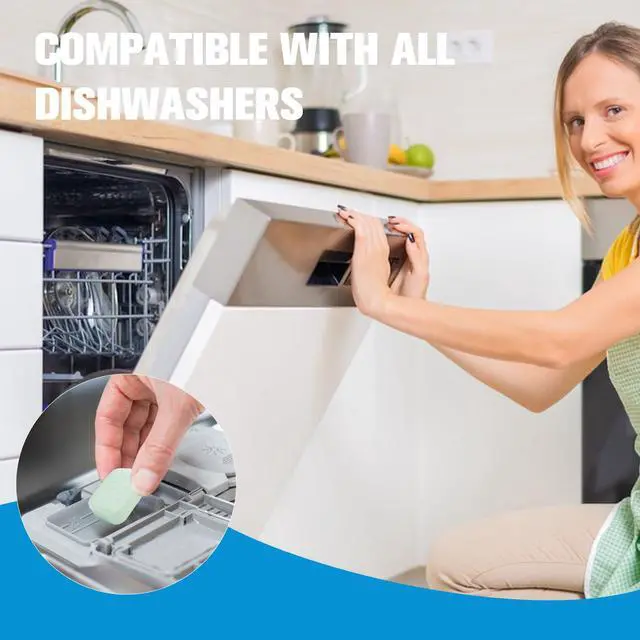 Alt view image 7 of 7 - 6-Pack Dishwasher Detergent and Deodorizer Tablets, Deep Clean Formula, Dishwasher Safe, Removes Scale, Odors, and Hard Water Residue (Lemon Scent)