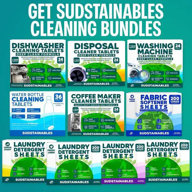 Alt view image 5 of 5 - Dishwasher Cleaner and Deodorizer Tablets, 24 Pack Dishwasher Cleaning Tablets for Odor and Buildup Removal, Descaler - 1-Year Supply