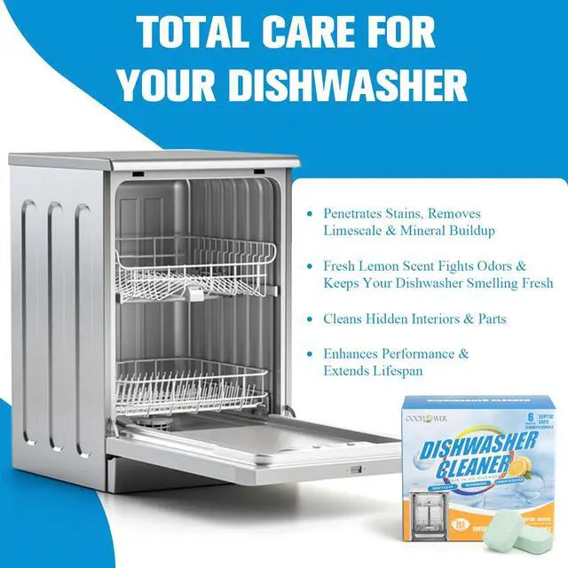 Alt view image 6 of 7 - 6-Pack Dishwasher Detergent and Deodorizer Tablets, Deep Clean Formula, Dishwasher Safe, Removes Scale, Odors, and Hard Water Residue (Lemon Scent)