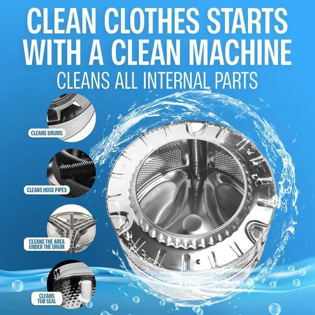 Alt view image 4 of 7 - Washing Machine Cleaner Tablets (24-Pack) Deep Clean Odor & Residue Remover for Front & Top Load Washers, HE & Septic Safe Washing Machine Tub Cleaner for Long-Lasting Freshness