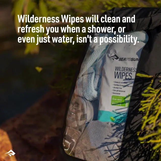 Alt view image 2 of 7 - Wilderness Wipes Rinse-Free Body Wipes, 2-Pack (12 Wipes per Pack)