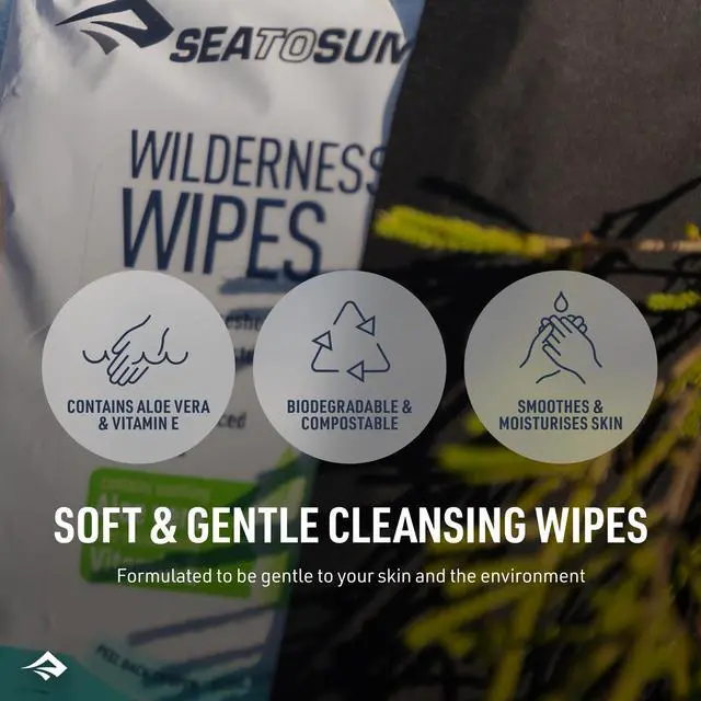 Alt view image 4 of 7 - XL Wilderness Wipes Rinse-Free Body Wipes, 2-Pack (8 Wipes per Pack)