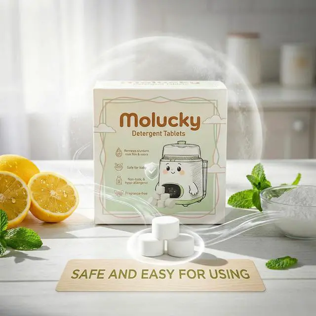 Alt view image 7 of 7 - Baby Bottle Washer Detergent Tablets - 120 Count, Natural Enzyme Cleaner for Milk Fat & Odors, Hard Water Non-Residue Formula, Compatible with Momcozy KleanPal Pro, Baby Brezza, and Grownsy Washers