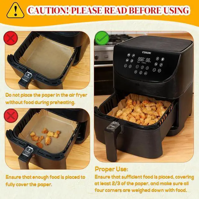 Alt view image 6 of 7 - Air Fryer Sheets Liners for Ninja AG301 Grill, AF141 Pro 4-in-1 & More, 9in Disposable Square Air Fryer Parchment Paper Filters for 5 to 8 Qt, Ninja Foodi Grill Accessories(Set of 100)