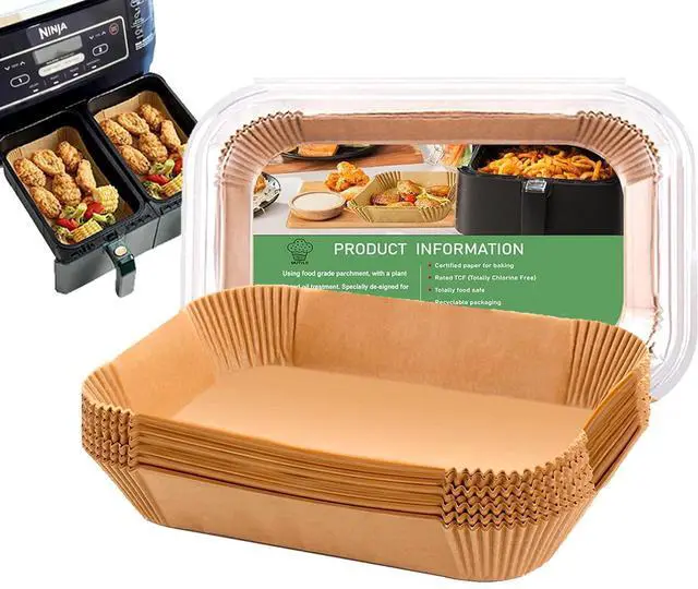 Main image of Air Fryer Liners for bella 4Qt Slim Air Fryer, Bella Air Fryer Accessories, Parchment Paper Liners Disposable Rectangular for Ninja Foodi 2-Basket, Instant Pot Vortex Plus, PowerXL Vortex(100Pcs)